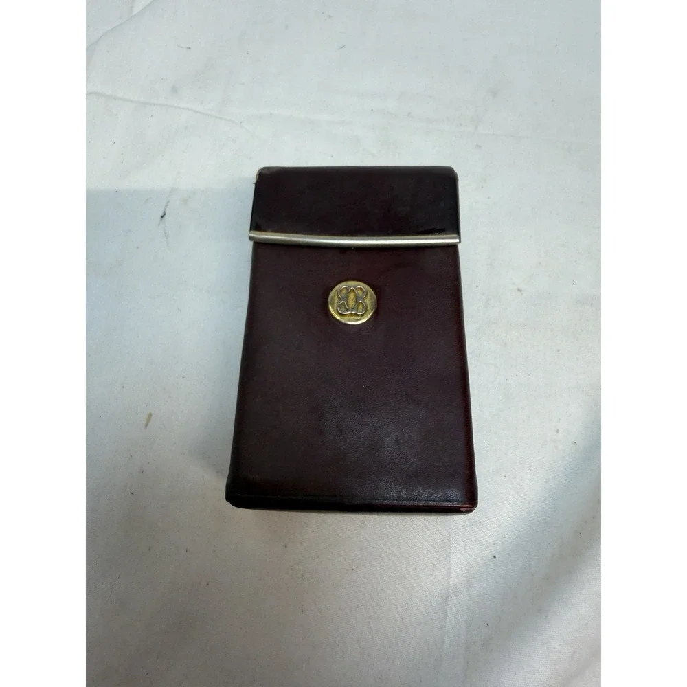 Vintage-BOSCA Elevator Lift Cigarette Leather Case with Logo -